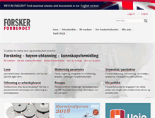 Tablet Screenshot of forskerforbundet.no